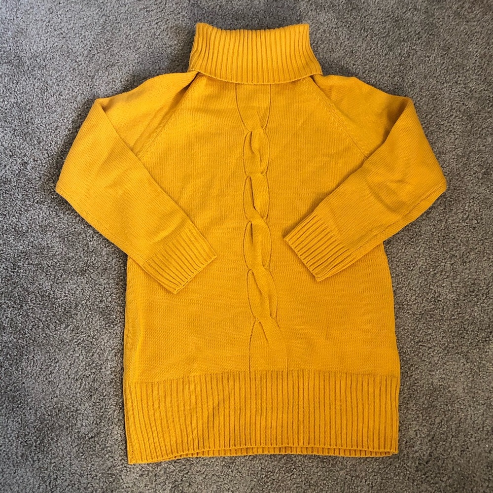Ruby Rose Mustard Knit Turtleneck Sweater